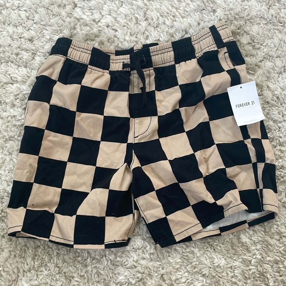 Boys checkers shorts forever 21